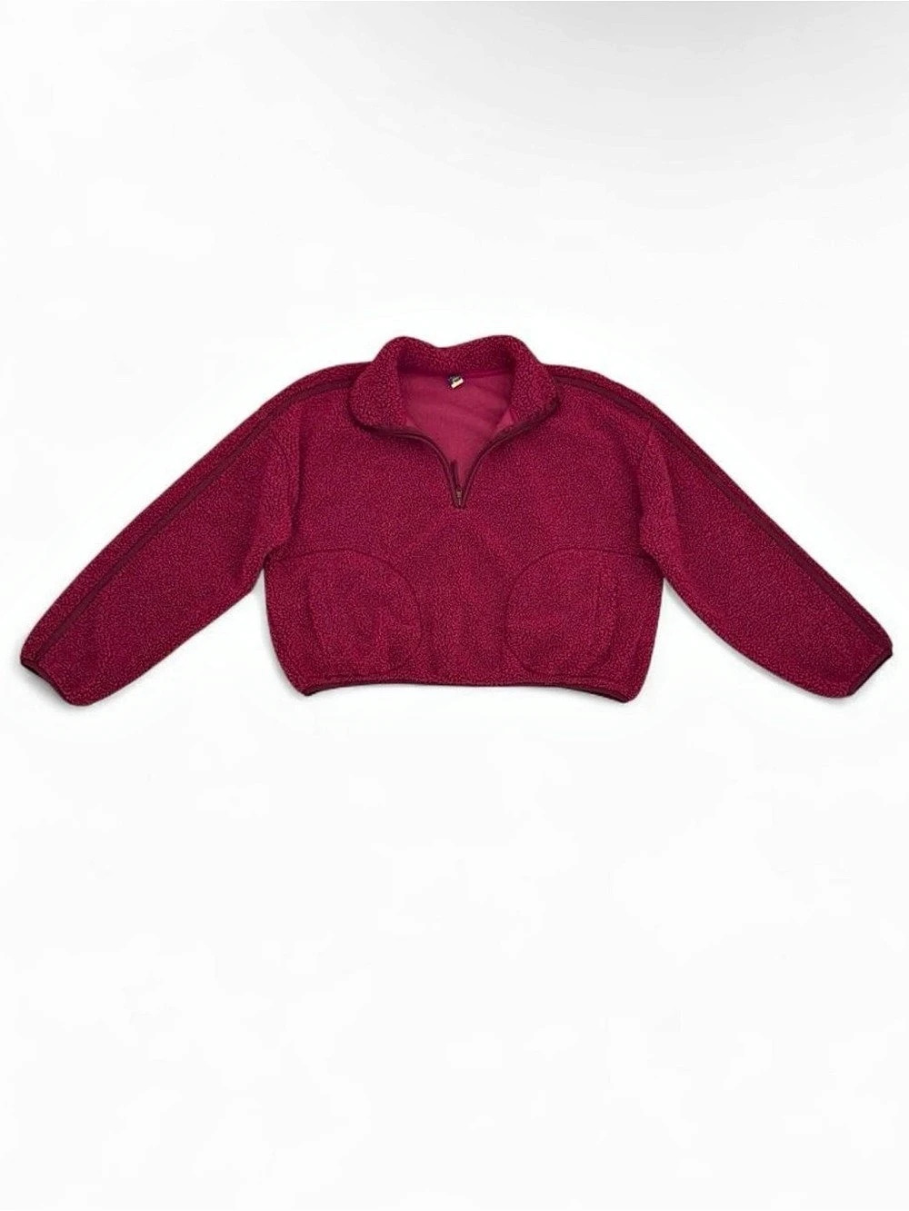 Old Navy Purple Quarter-Zip Fleece Jacket Size M